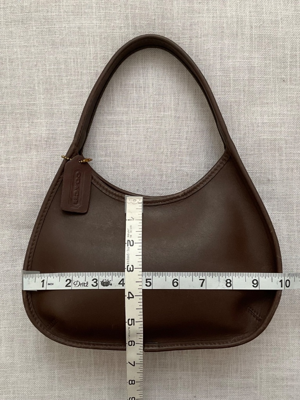 Coach Vintage JOG-9027 Mini Ergo Hobo Satchel Brown Leather Bag Made in USA - Picture 4 of 16